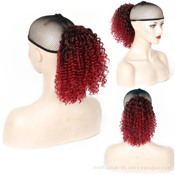 Wholesale Best Price Chorliss Ponytail Holders Natural Color For Girls Drawstring Net For Curly Ponytails Hair Extensions